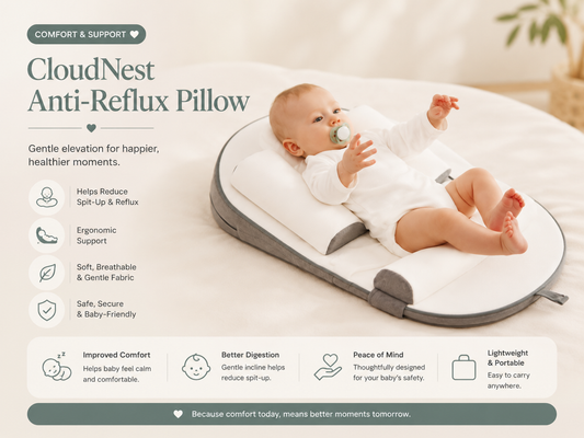 CloudNest Anti-Reflux Pillow